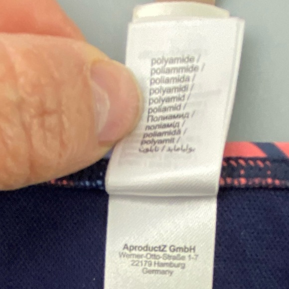 Sunseekers yellow, blue & pink abstract leaf print 2 piece bikini set - Picture 13 of 15